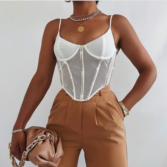 White Fox Breaking Hearts Bustier size small - Picture 1 of 4